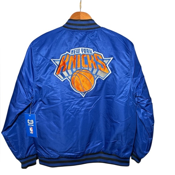 NEW! New York Knicks Ultra Game Satin Bomber Varsity Conference King Jacket - Picture 2 of 11
